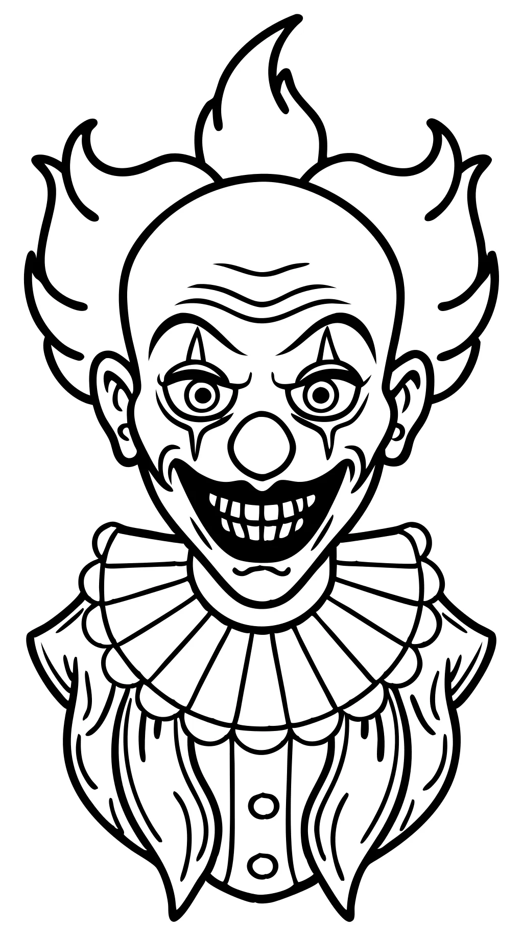 coloriages de clown maléfique